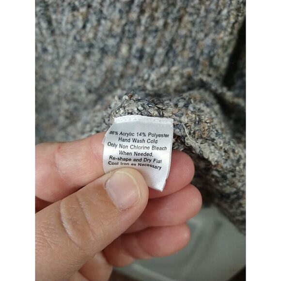 Windiriver Woman M Sweater Cardigan Brown Variegated Big Button Collared Long... - Picture 7 of 9